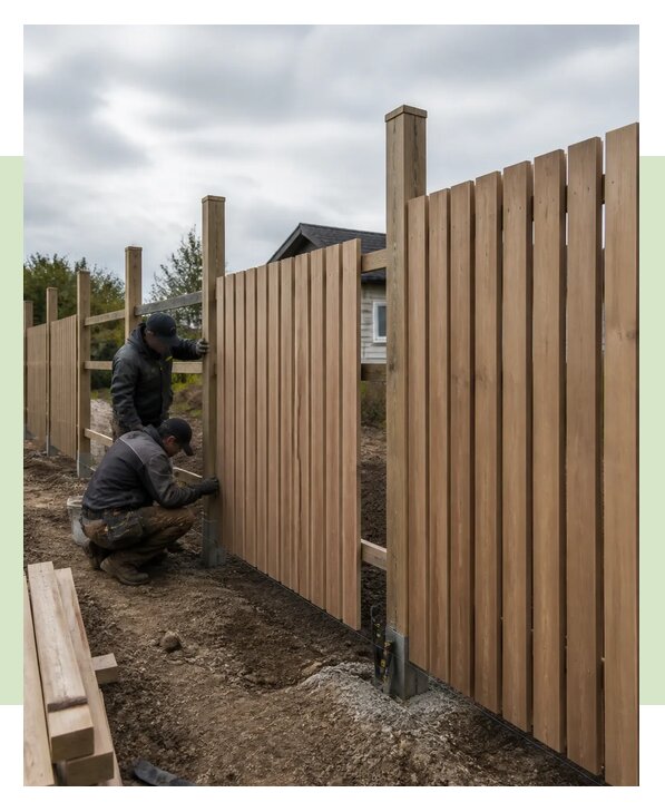 Деревянный забор под ключ с установкой и доставкой в Балашове